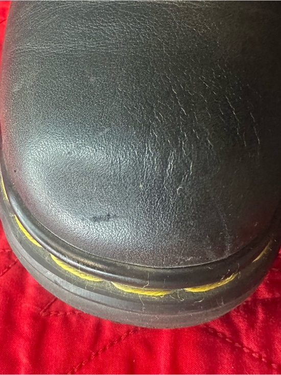 Vintage Dr. Martens Black Leather Shoes with Yellow Stitching main image 11